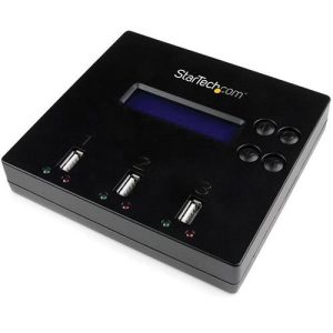 StarTech.com Standalone 1 to 2 USB Thumb Drive Duplicator/Eraser, Multiple USB Flash Drive Copier/Cloner, Sector-by-Sector Copy, Sanitizer